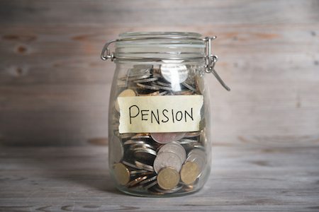 How is pension divided during divorce?