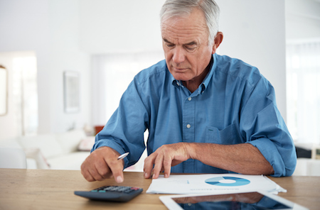 An elderly man wondering if spousal support continues after retirement