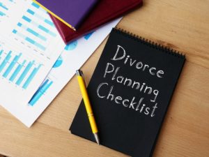 Divorce Planning Checklist is shown on the business photo
